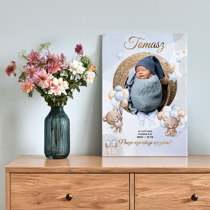 Fotoobraz Metryczka Chłopiec