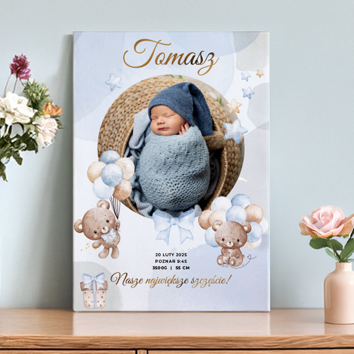 Fotoobraz Metryczka Chłopiec