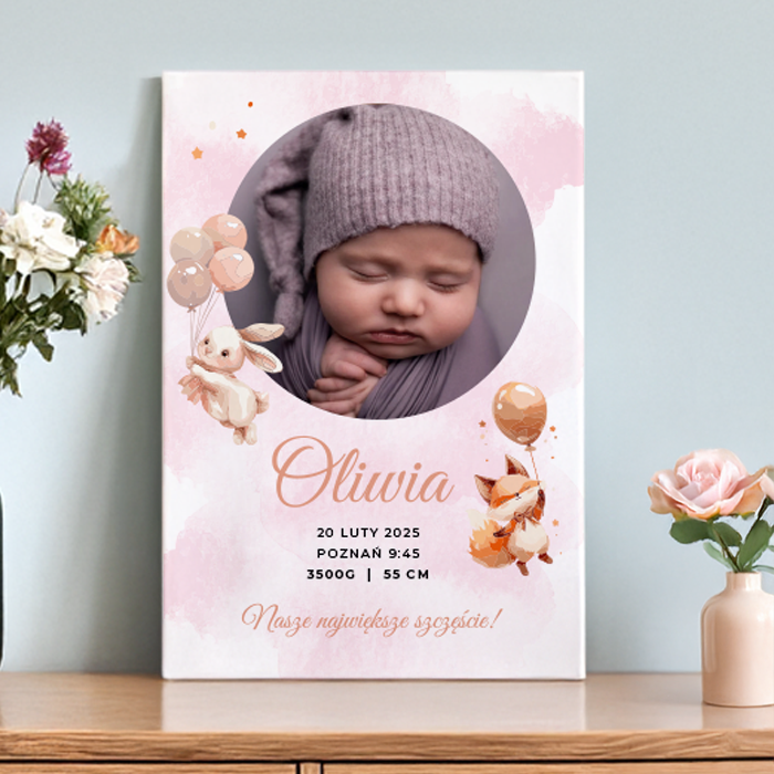 Fotoobraz Metryczka Dziewczynka